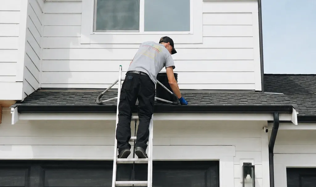 Professional gutter cleaning and debris removal service in Edgewood Washington